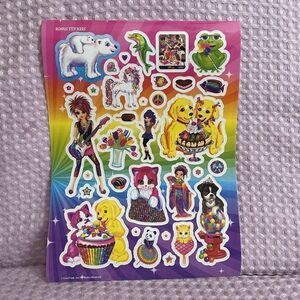 Vtg‎ Lisa Frank Rainbow Cat Golden Retriever Unicorn Dolphin Polar bear Sticker